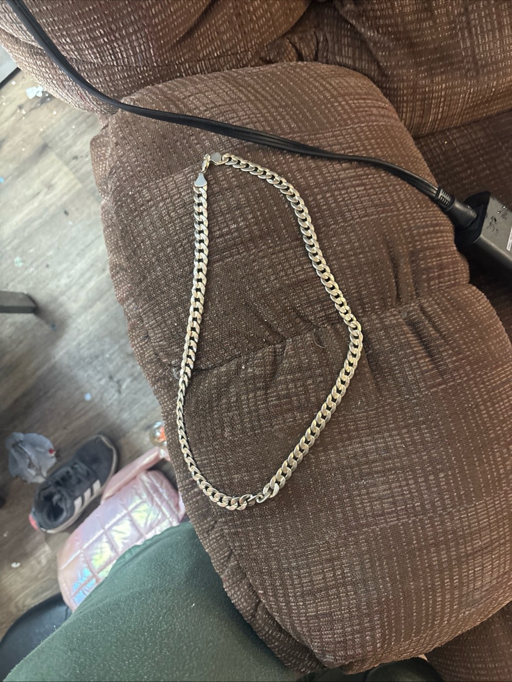 Men's Silver Curb Chain Necklace - Classic Link Design